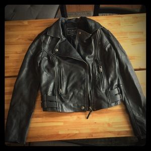 Lucky Brand Leather Motorcycle Jacket